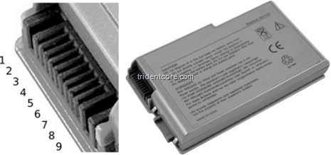 Connector_battery_dell_d500_d600_9pin